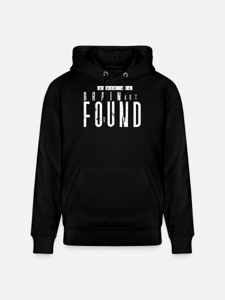 Error 404 Lost Brain - Stanley/Stella CRUISER Unisex Organic Hoodie - black