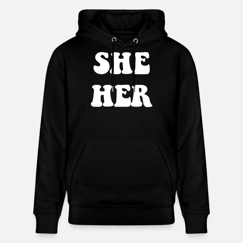 Elle Son Pronom Respect - Sweat à capuche bio CRUISER Stanley/Stella Unisexe - noir
