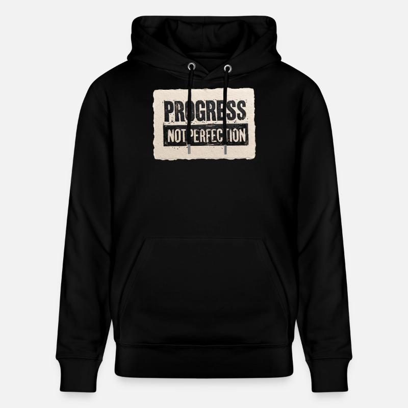 Progress-not-perfection - Stanley/Stella Unisex Bio-Hoodie CRUISER - Schwarz