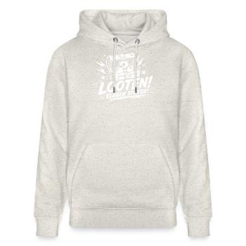 Looten klagen später Gamer Spruch - Stanley/Stella Unisex Bio-Hoodie CRUISER  - Beige meliert - Vorne - Alina (178cm) & Michal (187cm)