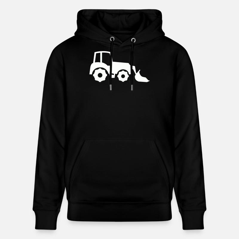 Chargeuse avant Silhouette de Tracteur - Sweat à capuche bio CRUISER Stanley/Stella Unisexe - noir