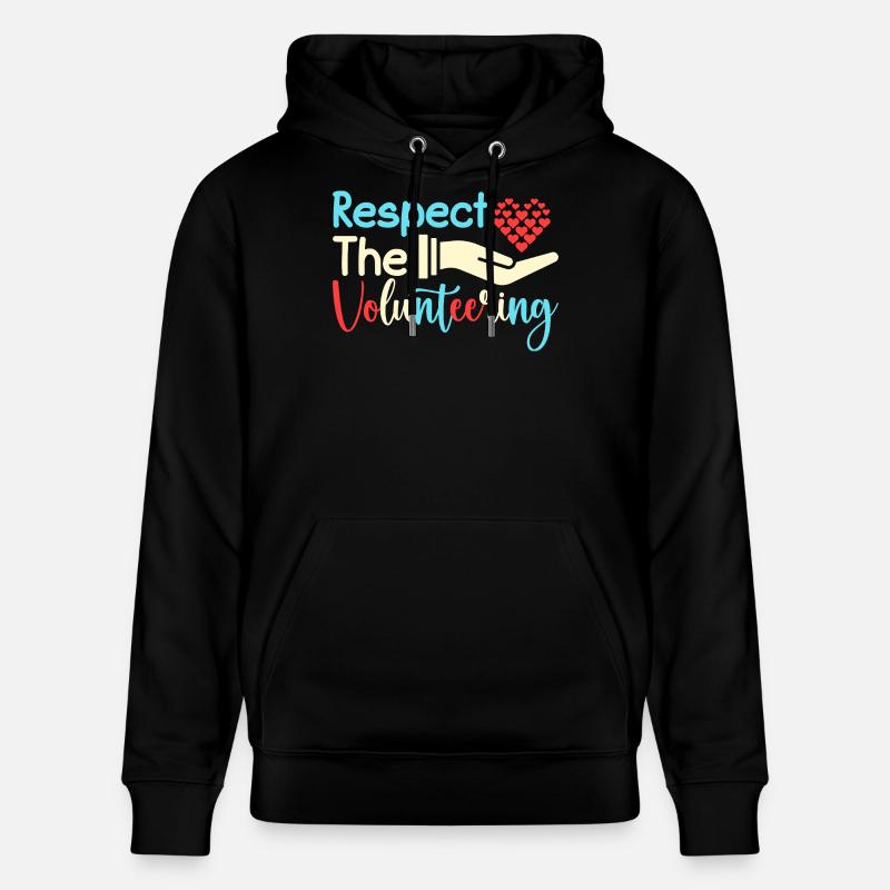 Appréciation du bénévole Respect du bénévole - Sweat à capuche bio CRUISER Stanley/Stella Unisexe - noir