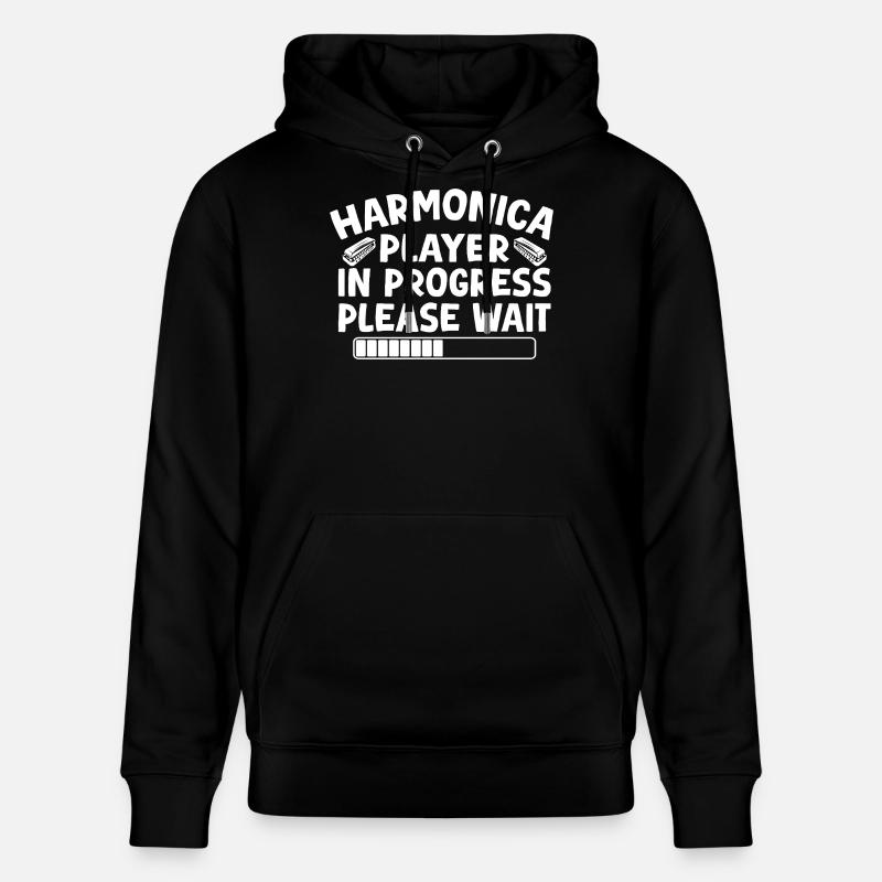 Harmonica Musican In Progress Harmonica - Stanley/Stella CRUISER Unisex Organic Hoodie - black