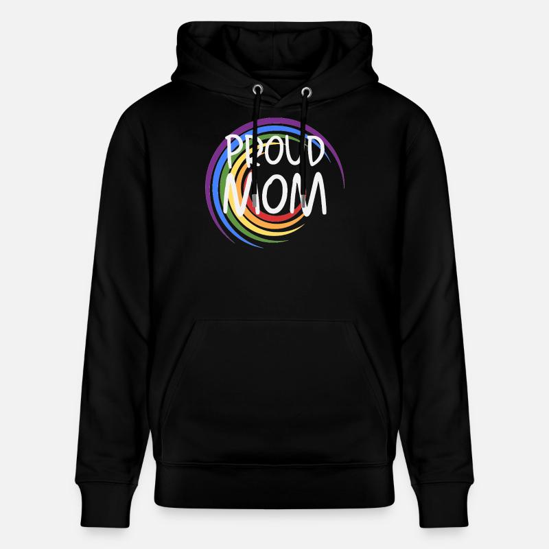 Maman Fière Arc-en-ciel - Sweat à capuche bio CRUISER Stanley/Stella Unisexe - noir
