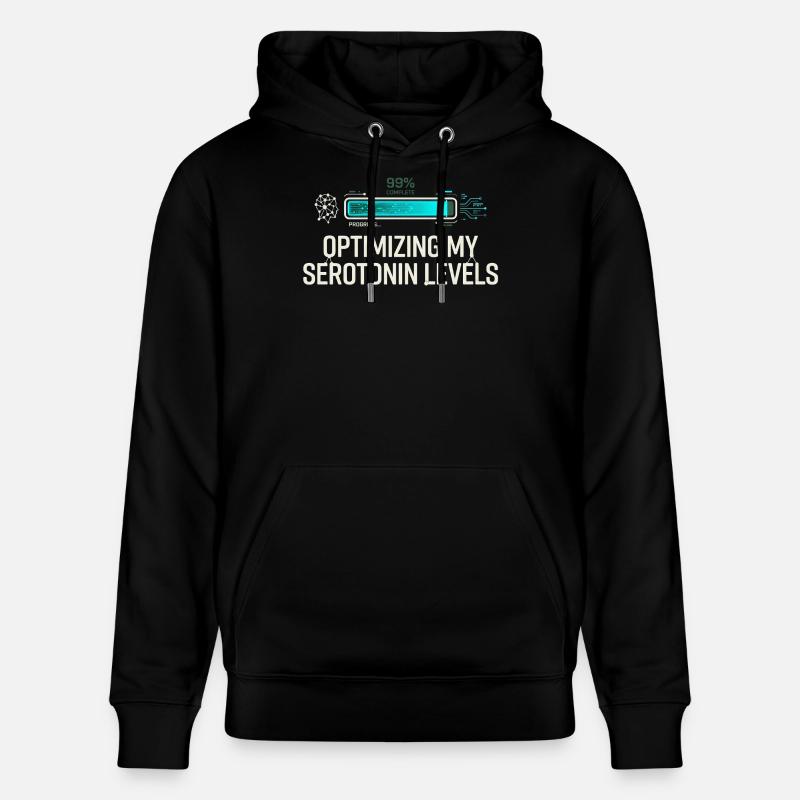 Serotonin Optimizing - Stanley/Stella Unisex Bio-Hoodie CRUISER - Schwarz