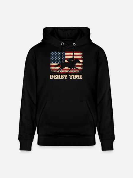 Vollblut-Pferderenn-Derby-Rennbahn-Fan - Stanley/Stella Unisex Bio-Hoodie CRUISER  - Schwarz