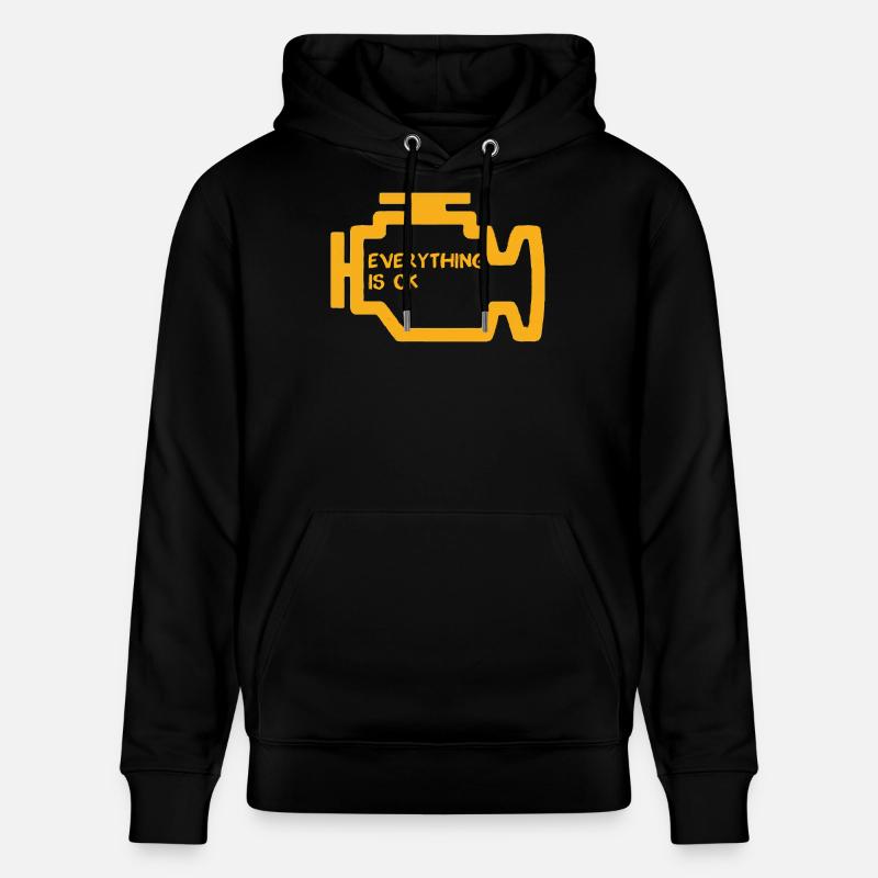 Check Engine Light - Stanley/Stella CRUISER Unisex Organic Hoodie - black