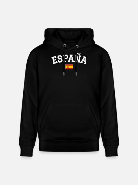 Drapeau espagnol Dessin blanc - Sweat à capuche bio CRUISER Stanley/Stella Unisexe - noir