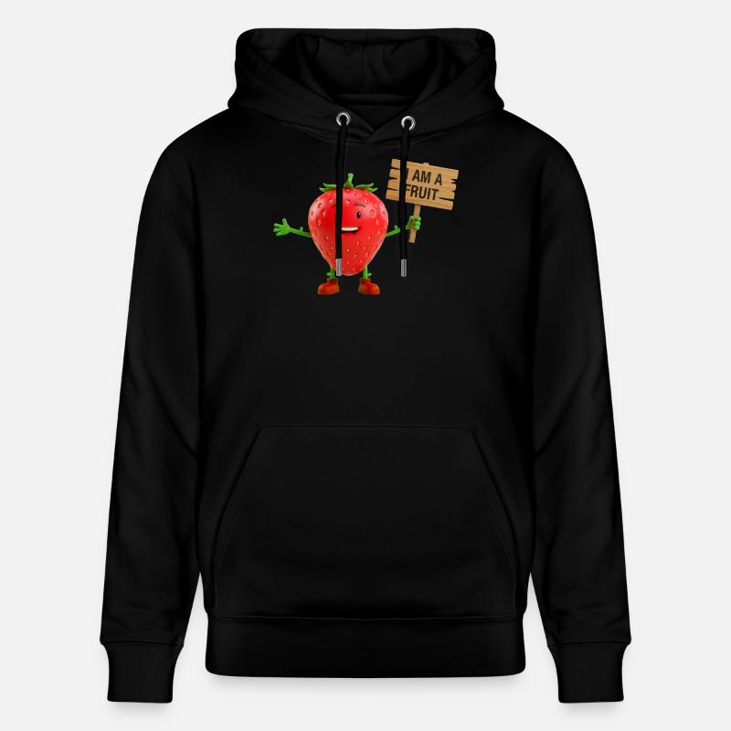 Fraise avec un panneau - Sweat à capuche bio CRUISER Stanley/Stella Unisexe - noir