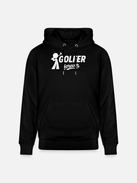 Golf, Golfer Forever Silhouette - Stanley/Stella Unisex Bio-Hoodie CRUISER - Schwarz
