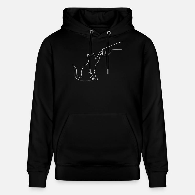 Patte de chat drôle - Sweat à capuche bio CRUISER Stanley/Stella Unisexe - noir