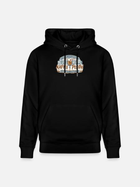 Blutgruppe Kafee Positiv  - Stanley/Stella Unisex Bio-Hoodie CRUISER  - Schwarz