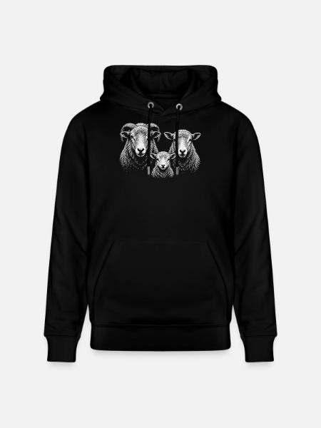 sheep - Stanley/Stella CRUISER Unisex Organic Hoodie - black