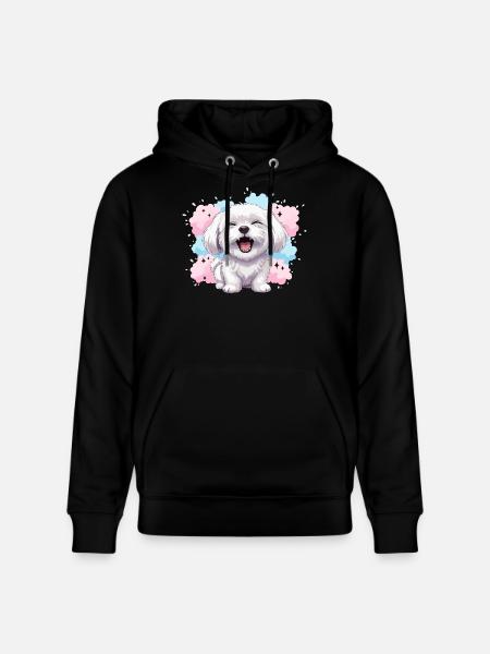 Éclaboussure pastel joyeuse et duveteuse - Sweat à capuche bio CRUISER Stanley/Stella Unisexe - noir
