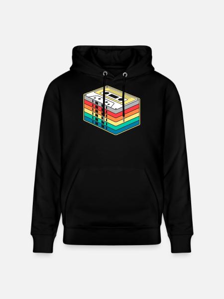 Vibrant Rainbow Kassette - Stanley/Stella Unisex Bio-Hoodie CRUISER  - Schwarz