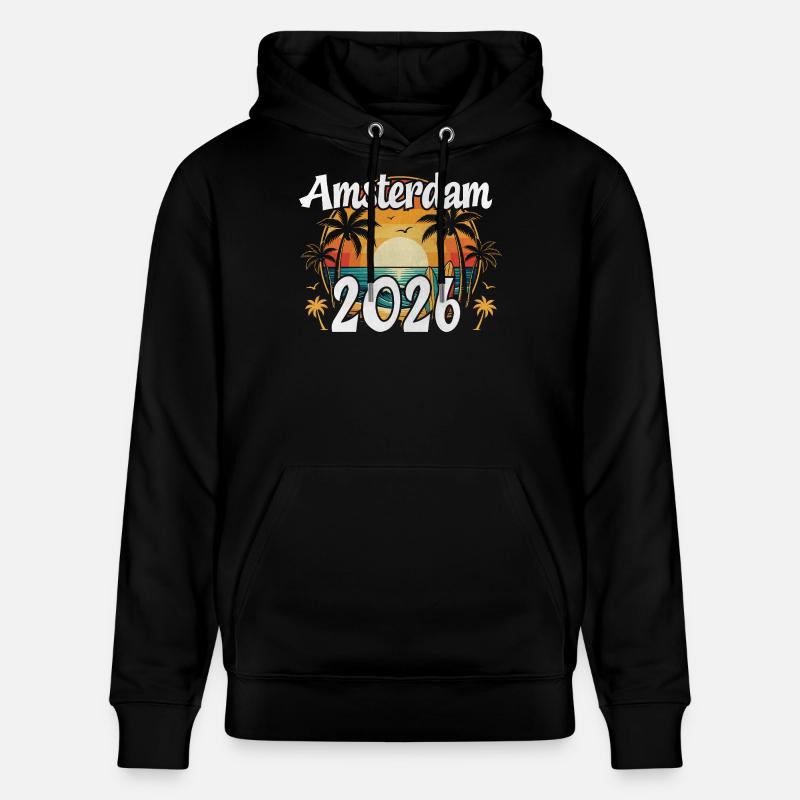 Amsterdam 2026 - Sweat à capuche bio CRUISER Stanley/Stella Unisexe - noir