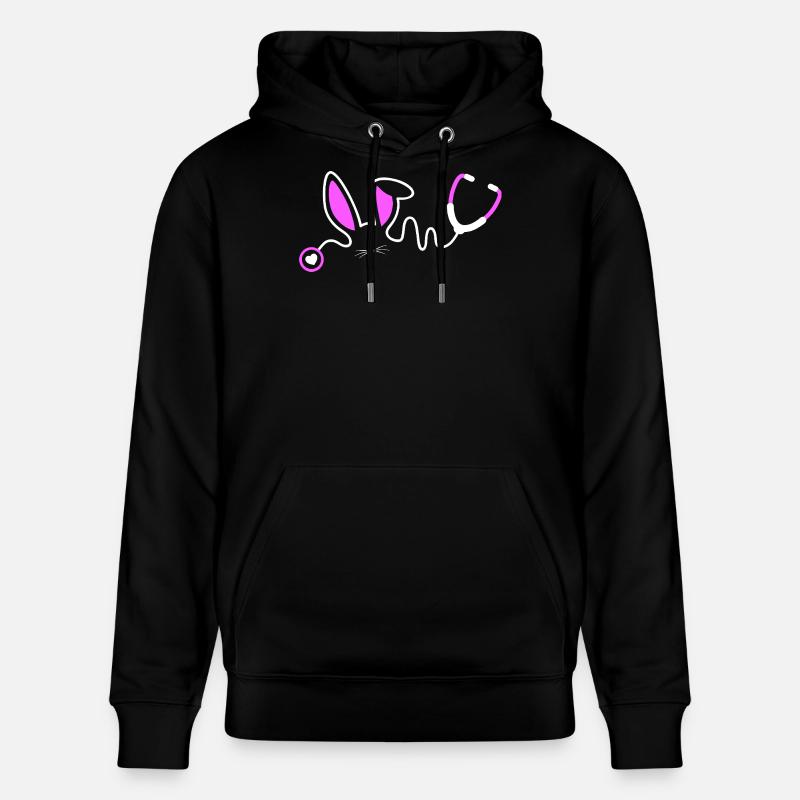 Fantaisie de lapin stéthoscope - Sweat à capuche bio CRUISER Stanley/Stella Unisexe - noir