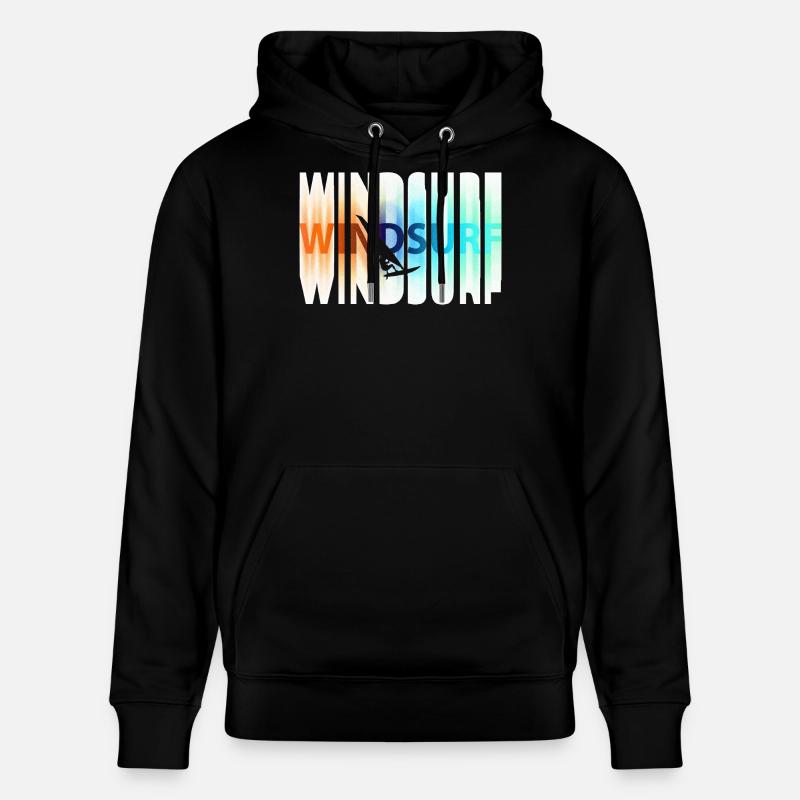 Schriftzug_bunt_windsurfen - Sweat à capuche bio CRUISER Stanley/Stella Unisexe - noir