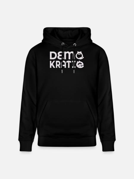 Cat Democracy - Stanley/Stella CRUISER Unisex Organic Hoodie - black
