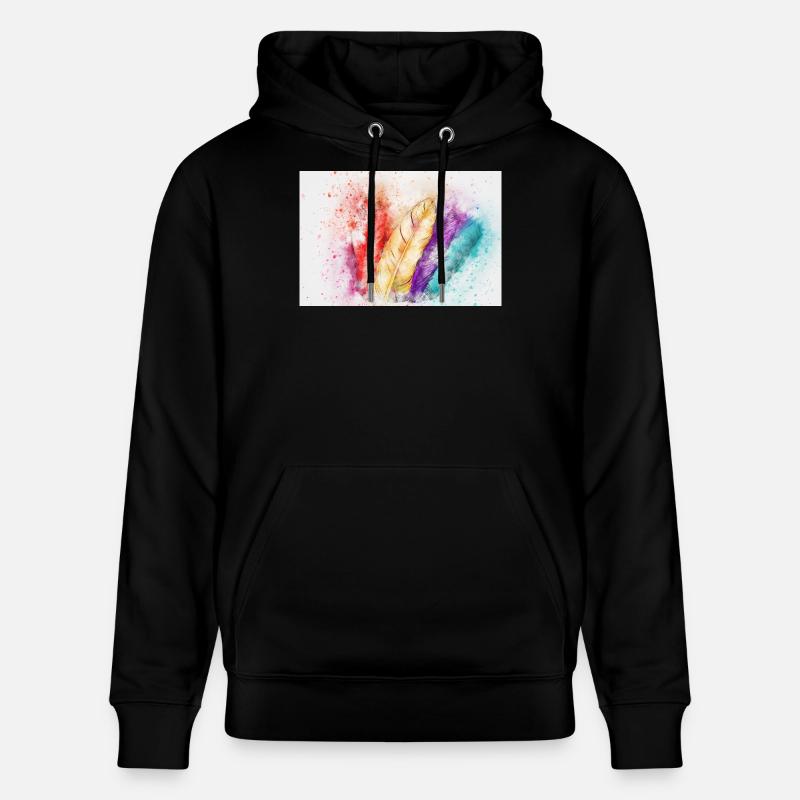 Bunte Federenkunst - Stanley/Stella Unisex Bio-Hoodie CRUISER  - Schwarz