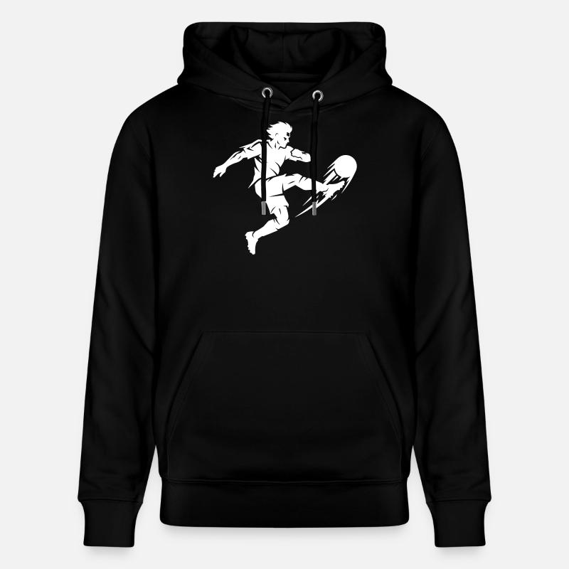 Silhouette du footballeur - Sweat à capuche bio CRUISER Stanley/Stella Unisexe - noir