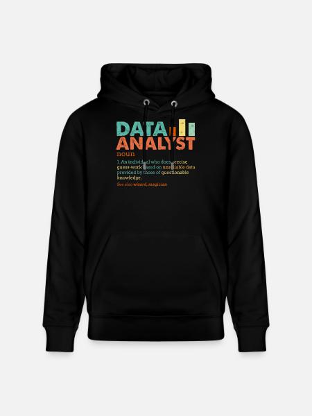 Data Analyst Retro Farbblöcke - Stanley/Stella Unisex Bio-Hoodie CRUISER - Schwarz