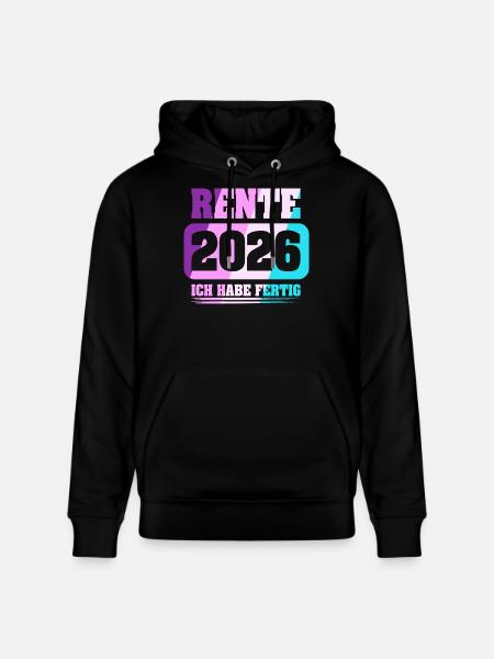 Rentner Rente 2026 - Stanley/Stella Unisex Bio-Hoodie CRUISER  - Schwarz