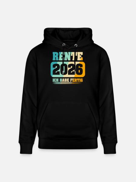 Rentner Rente 2026 - Stanley/Stella Unisex Bio-Hoodie CRUISER - Schwarz