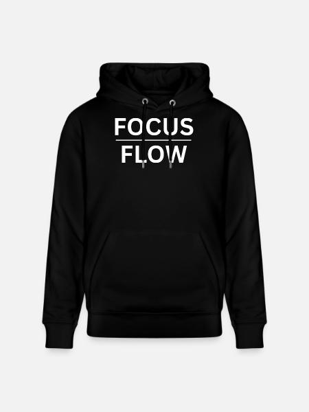 Focus & Flow - Minimalist Edition - Stanley/Stella Unisex Bio-Hoodie CRUISER - Schwarz