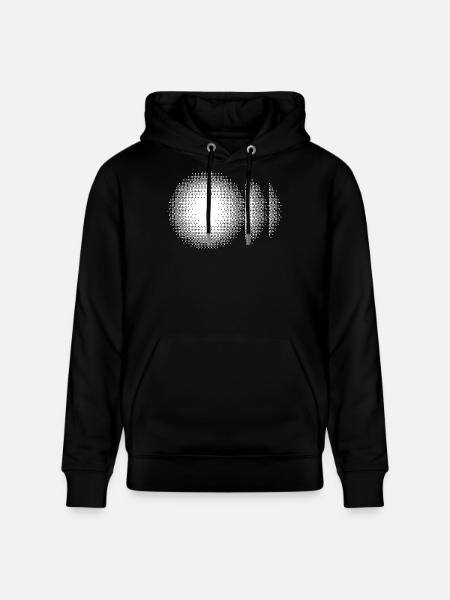 Halftone Ring Sunburst - Stanley/Stella CRUISER Unisex Organic Hoodie - black