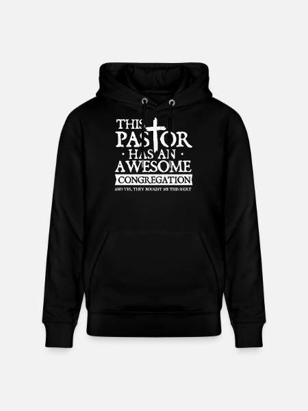 Pastor Awesome Gemeindehumor - Stanley/Stella Unisex Bio-Hoodie CRUISER  - Schwarz