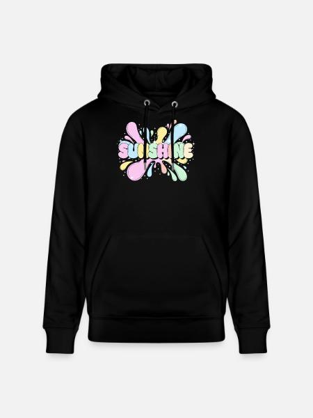 Sunshine Splash - Stanley/Stella CRUISER Unisex Organic Hoodie - black