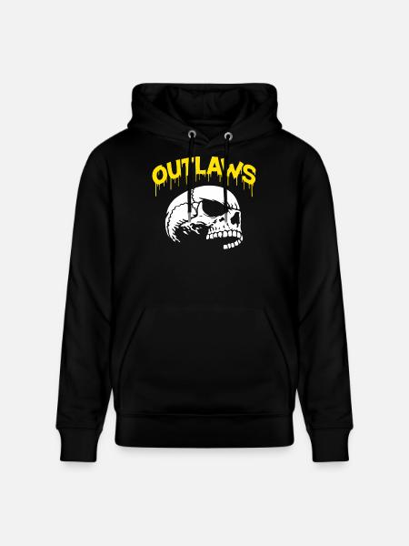 Outlaws Skulls Drip Graphic - Stanley/Stella CRUISER Unisex Organic Hoodie - black