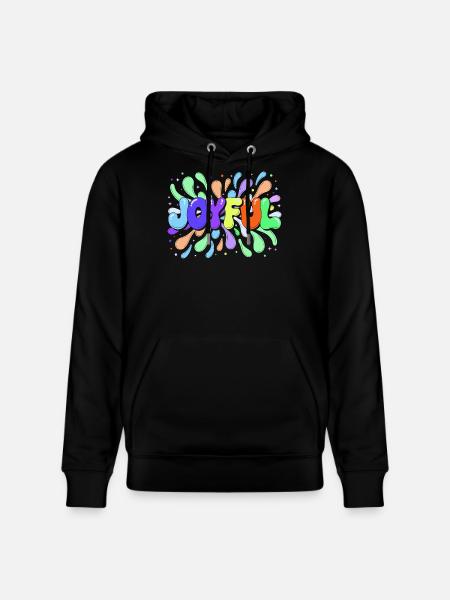 Glücklicher mehrfarbiger Tippfehler - Stanley/Stella Unisex Bio-Hoodie CRUISER - Schwarz