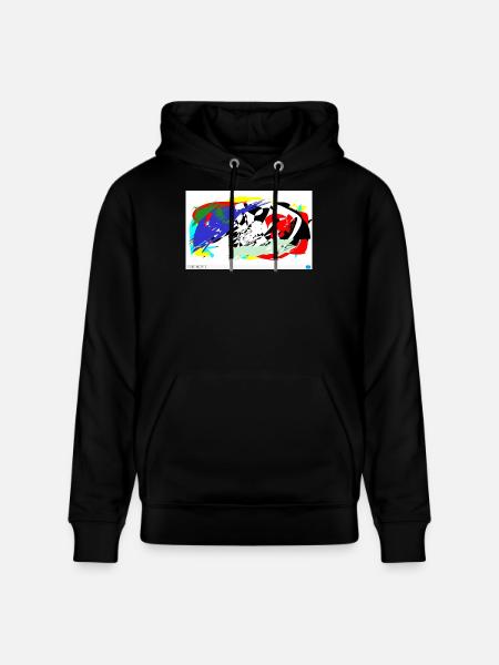 Farbschlachten Linien - Stanley/Stella Unisex Bio-Hoodie CRUISER - Schwarz
