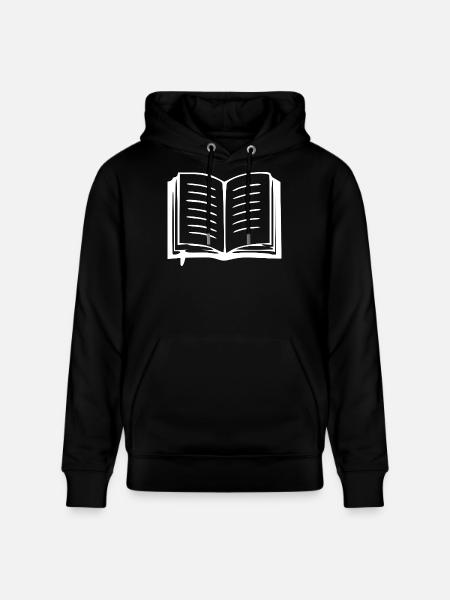 Buch Bücher lesen Geschenk - Stanley/Stella Unisex Bio-Hoodie CRUISER  - Schwarz