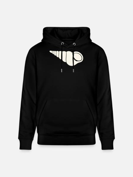 Coastal spiral shell sketch - Stanley/Stella CRUISER Unisex Organic Hoodie - black