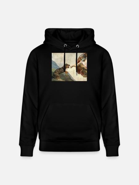 Mème de Chien Dieu Main Teckel - Sweat à capuche bio CRUISER Stanley/Stella Unisexe - noir