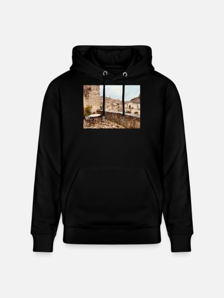 Terraced view of the old town - Stanley/Stella CRUISER Unisex Organic Hoodie - black