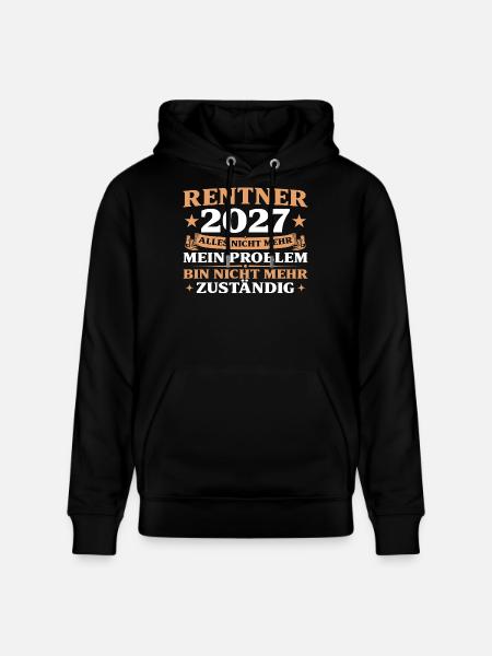 Rentner 2027 Abschiedsgeschenk Kollege - Stanley/Stella Unisex Bio-Hoodie CRUISER - Schwarz