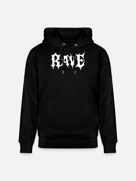 Gothic Rave music - Stanley/Stella CRUISER Unisex Organic Hoodie - black
