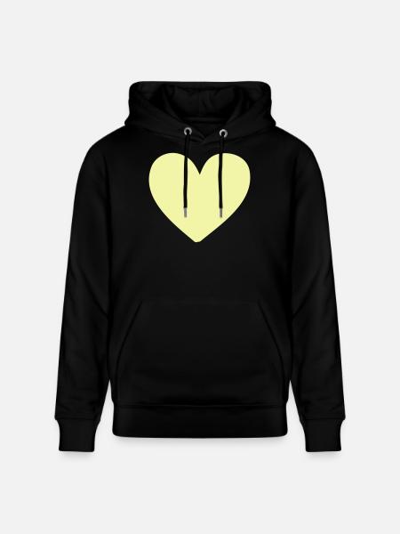 Pastellherz Gelb Kleidungsdruck - Stanley/Stella Unisex Bio-Hoodie CRUISER - Schwarz