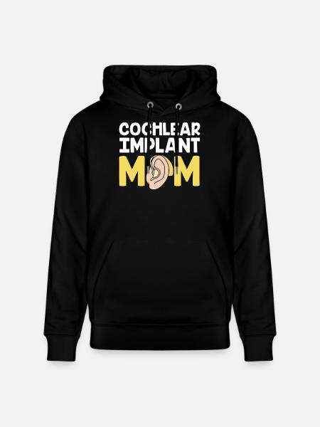 Deaf Deaf Deaf Sign Language - Stanley/Stella CRUISER Unisex Organic Hoodie - black