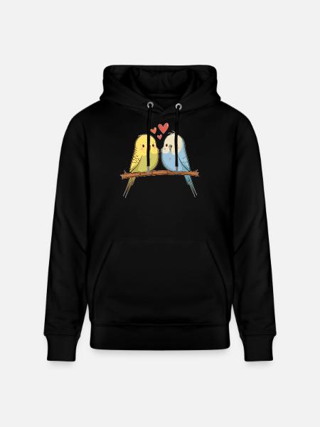 Wellensittiche - Stanley/Stella Unisex Bio-Hoodie CRUISER  - Schwarz