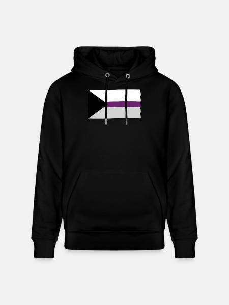 Demisexual Pride Flag - Stanley/Stella CRUISER Unisex Organic Hoodie - black