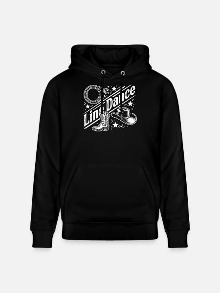 Line Dance Western Boots & Hat - Stanley/Stella Unisex Bio-Hoodie CRUISER - Schwarz