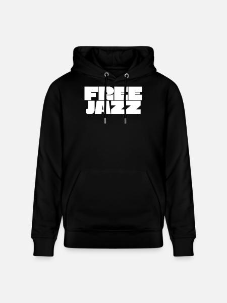 Free Jazz bold logo - Stanley/Stella CRUISER Unisex Organic Hoodie - black
