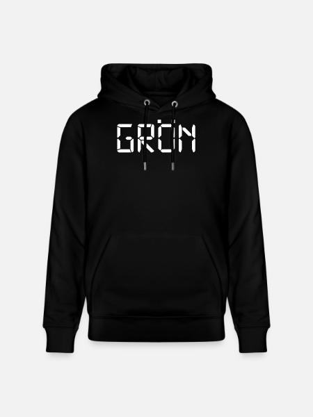 Green - LCD - Stanley/Stella CRUISER Unisex Organic Hoodie - black