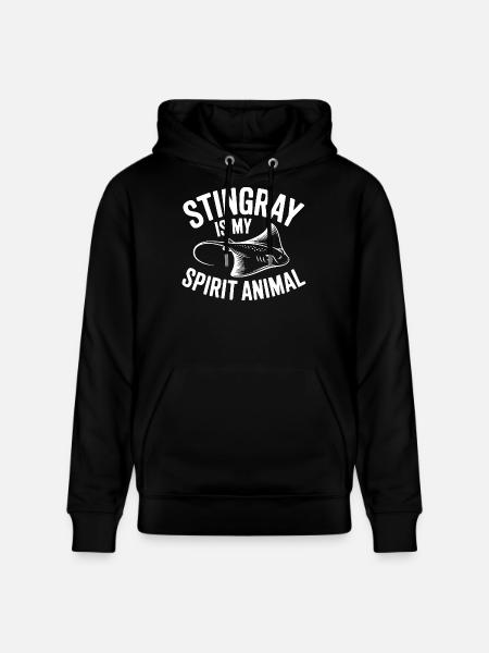 Stingray Is My Spirit Animal - Stanley/Stella CRUISER Unisex Organic Hoodie - black