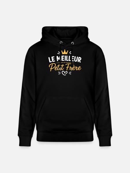 Meilleur Petit Frère Couronné - Sweat à capuche bio CRUISER Stanley/Stella Unisexe - noir